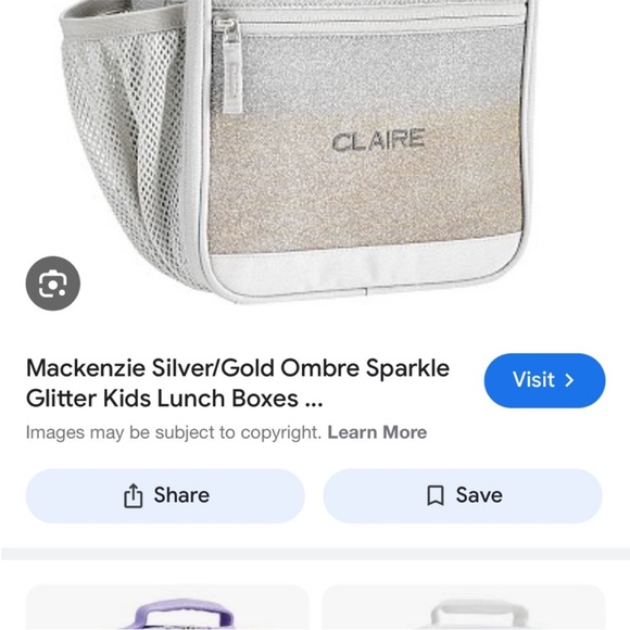 Pottery Barn Kids Silver and Tan Backpack Set NWT